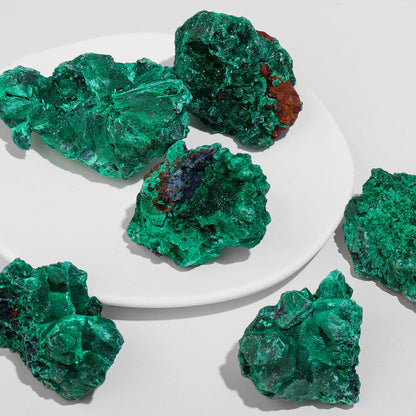 Apengshi 1.2-2'' Malachite Raw Stone Natural Crystal Healing Crystal and Stone Rough Rocks for Fountain Home Garden Decor Meditation