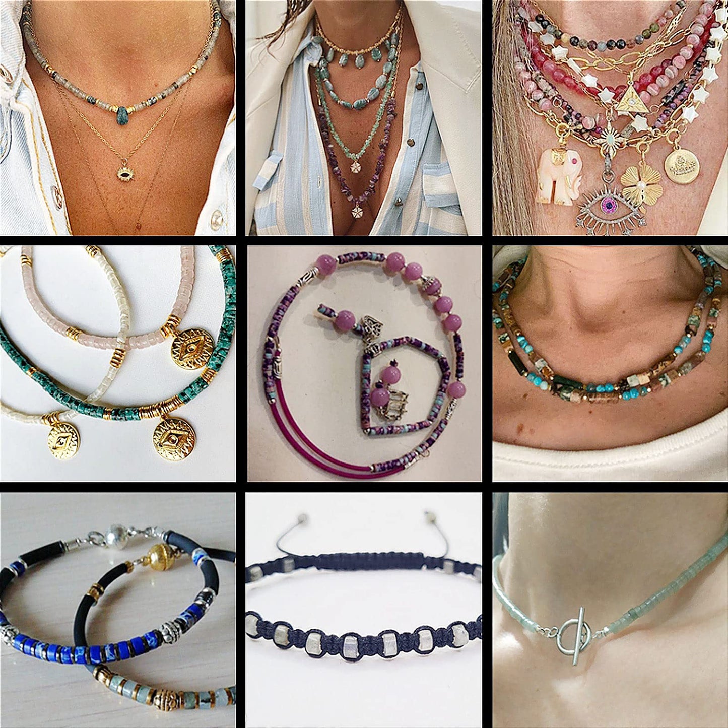 BONNY BOXX 150PCs Natural Amazonite Spacer Beads, Loose Semi Precious Flat Round Gemstone Heishi Disc Stone Beads for Beading Jewelry Making 4mm*2mm