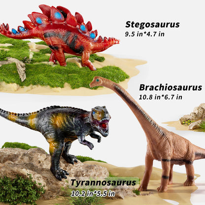 NIPLOOOW Big Dinosaur Toys for Kids 3-5, 7 Piece Realistic Soft Dinosaur Figures, Jumbo Dinosaur Toys for Kids 5-7, Dinosaur Party Favors, Birthday Gifts for Boys & Girls
