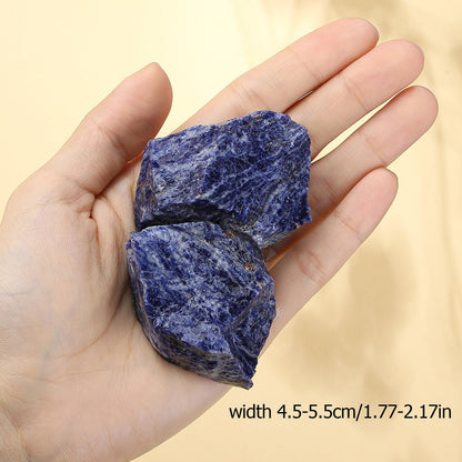 XIANNVXI Blue Solidate 1.8-2.2" Large Raw Crystals and Healing Stones Natural Rough Crystal Rocks for Decor Gifts Tumbling Cabbing Polishing Fountain Rocks 1PCS
