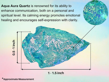 Amazing Gemstone Aqua Aura Quartz Arrowhead, Crystal and Healing Stone Flint Rock Arrow Head - 1" to 1.5" Arrowheads for DIY Project Craft Point Jewelry Making