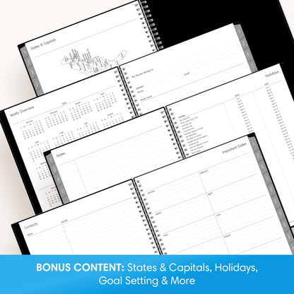 Blue Sky 2026-2027 Weekly and Monthly Academic Year Planner Calendar, July 2026 - June 2027, 8.5" x 11", Flexible Cover, Wirebound, Laminated Tabs, Enterprise