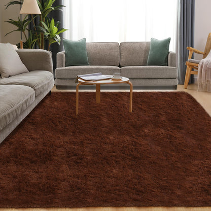 Puremy Luxury 3x5 Area Rug, Ultra Soft Rugs for Living Room, Plush Carpet Rugs for Bedroom, Non-Slip Indoor Rug for Nursery, Study Room, Playroom, Home Decor, Brown