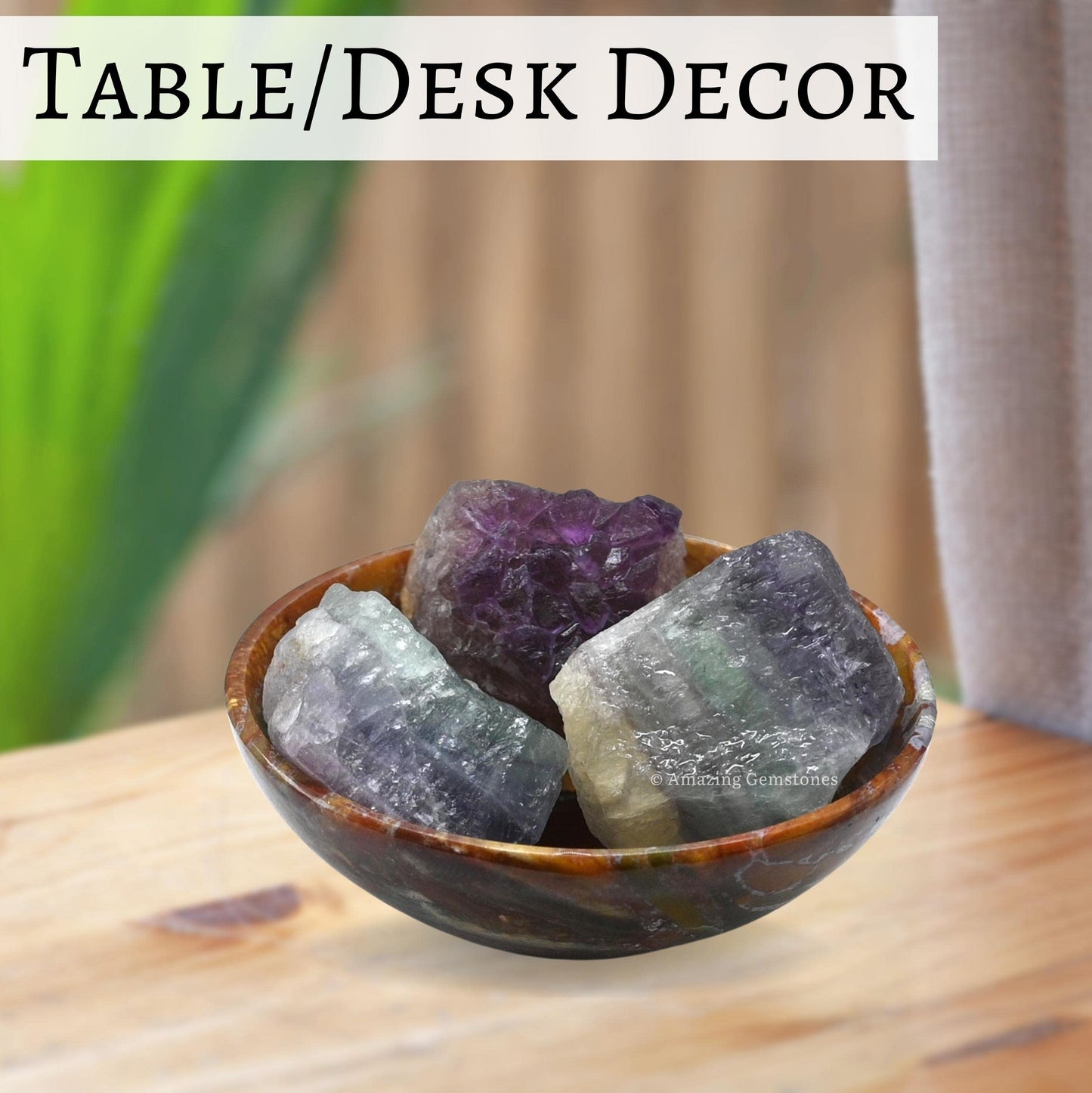 Amazing Gemstone Fluorite Raw Crystals and Healing Stones, Natural Rocks For Tumbling - DIY Raw Stones And Crystals (1 Piece)