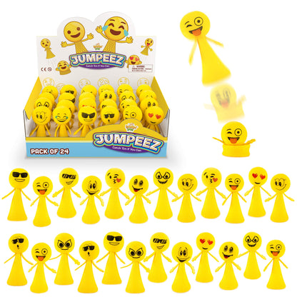 IPIDIPI TOYS Jumpeez Rocket Poppers – 24-Pack Spring Launcher Toys for Kids – Birthday Party Favors, Goodie Bag Stuffers, Classroom Prizes for Boys & Girls