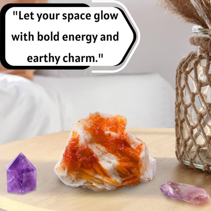 Amazing Gemstone Vanadinite Crystals and Healing Stones Mineral Specimen - Semi Precious Gem Stones - Healing Crystals Geode Clusters for Meditation, Chakra Balance, and Energy (S)