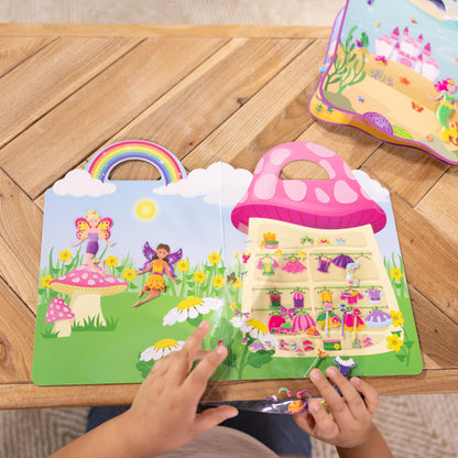 Melissa & Doug Puffy Sticker Activity Books Set of 3 – Princess, Mermaid & Fairy, with 207 Reusable Puffy Stickers and Fold-Out Scenes, Mess Free Play Set & Travel Toys for Kids Ages 4+