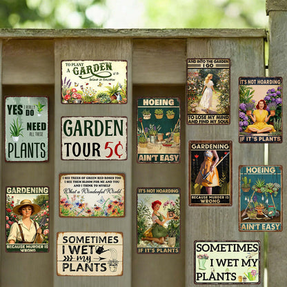 Plant Accessories Indoor Funny Green House Decor Gardening Gifts For Women It‘S Not Hoarding If It'S Plants Sign Plant Lovers Gift Ideas Greenhouse Accessories And Supplies Plant Decor Sign 12 X 8 In