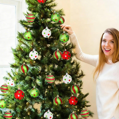 Semato 12 Pcs Christmas Tree Ornaments Decorations Ball, 2.4 Inch Shiny Hanging Bulbs Christmas Tree Decorations Set