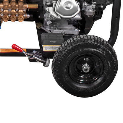 Simpson Cleaning 4000 PSI Gas Pressure Washer, 4.0 GPM Power Washer for Hot Water Use, Honda GX390 Engine, 50-Foot Steel-Braided Insulated Hose, King Brute, 49-State (KB65133)