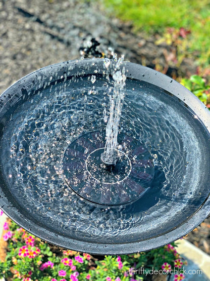 Solar Fountain, Solar Powered Bird Bath Fountain with 4 Nozzles 1.4W Solar Panel Kit Water Pump, Outdoor Watering Submersible Pump for Pond, Pool, Garden, Fish Tank