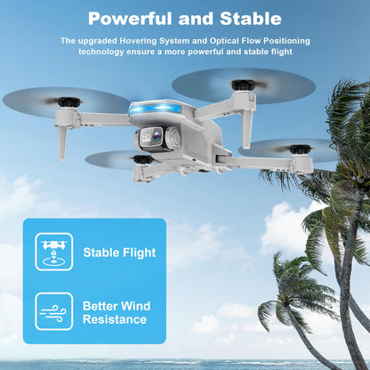 Drone with 1080P Camera - Foldable Remote Control Quadcopter with Gesture Control, 3D Flip, One Key Start, Emergency Stop, 2 Batteries, Easier to use, Toy for Adults Beginners, Grey