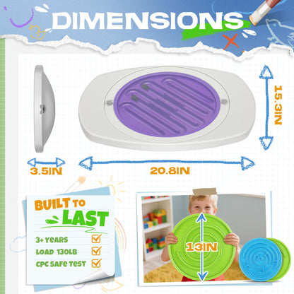 Balance Board Maze for Kids Sensory Training - 20" Wobble Board to Develop Coordination & Reduce Screen Time - 3 Difficulty Levels for More Fun - Ideal Load 100lbs - Meaningful Gift for Children