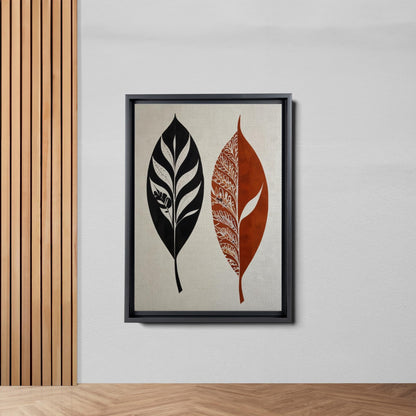 Canvas Print Scandinavian Folk Art Print Abstract Botanical Nordic Print Beige and Black Scandinavian Botanical canvas Decor Canvas, Decor