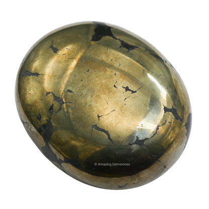 Amazing Gemstone Pyrite Crystals and Healing Stones - Large Palm Stone Crystals Piedra, Crystal for Good Luck, Positive Energy, Meditation - Unique Stocking Stuffers and Birthday Gifts for Women, Men