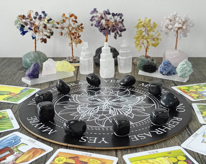 MAIBAOTA Black Obsidian Crystal Stones Natural Healing Crystals Bulk Polished Tumbled Crystals Stones Rocks Energy Balance Crystal Gemstones Vase Filler Decorative Reiki Witch Quartz Crystals
