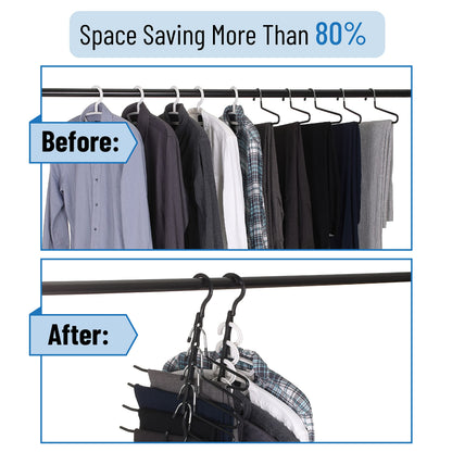 Mr. Pen- Space Saving Hangers, Black, 8 Pack, Clothes Organizers, Shirt Hangers, Magic Closet Space Savers