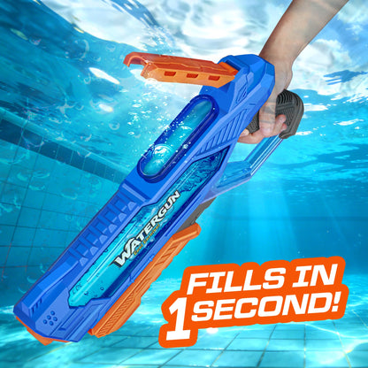 Quanquer 1000cc Water Guns for Kids Adults - 3 Pack Fast-Fill Super Squirt Blaster Soaker with 32 Feet Shooting Range Pump Action Summer Gift Outdoor Toys for Swimming Pool Beach Water Fighting