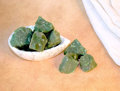 Green Jade Raw Crystals – Large 1.25-2.0” Natural Healing Stones for Luck, Prosperity, Meditation, Chakra, Reiki, Crystal Grid, Energy Work, Wire Wrapping & Spiritual Home Decor