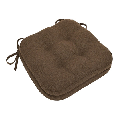 baibu Dining Chair Cushions, Dual-Layer Patent Design Memory Foam Kitchen Chair Cushions, Non-Slip Seat Pads with Ties, 16.5 x 16.5 x 3.5in, 1 Pack, Dark Brown