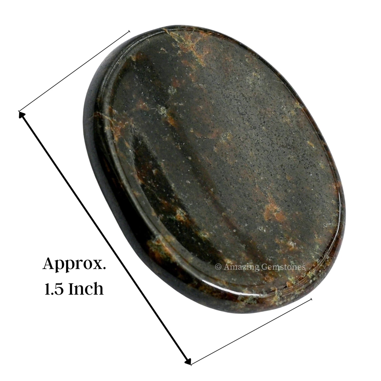 Amazing Gemstone Garnet Worry Stone Crystals and Healing Stones - Stones for Stress Relief - Piedra Crystal Fidget for Meditation, Relaxation - Unique Stocking Stuffers and Birthday Gift