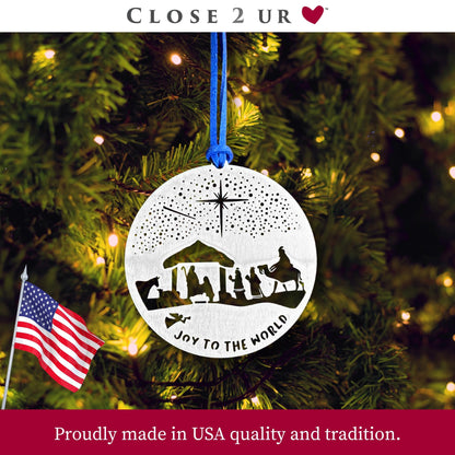 Nativity Three Wisemen Stainless Steel Ornament Keepsake & Collectible | Window Ornament, Hanging Decoration, Religious & Holiday Décor | Handcrafted, Durable & Made in USA