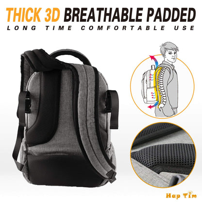 Hap Tim Multi-Function Large Baby Diaper Bag Backpack with Stroller Straps, Insulated Pockets, Changing Pad, Stylish & Anti-Water Material(Gray-5284)