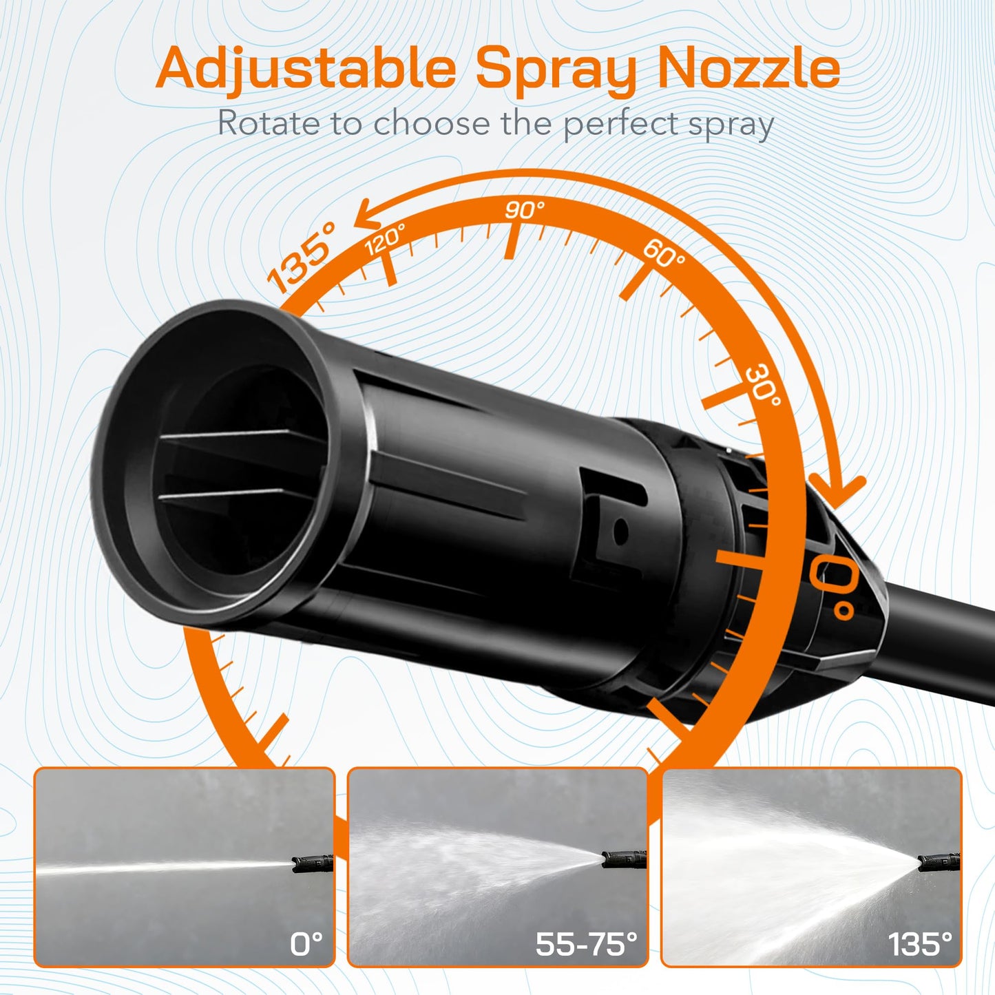 Electric Pressure Washer Power Washer Electric Powered Power Wash Power Washers with Adjustable Nozzle, Pressure Cleaning Machine with Foam Cannon for Cars, Fences, Driveways, Patios, Home Cleaning