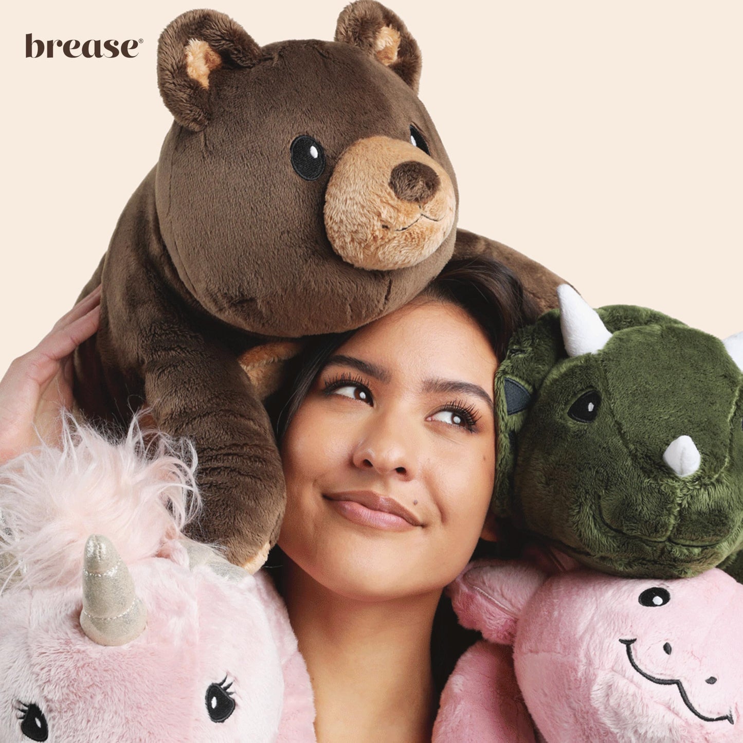 Brease 5 lb Unscented Weighted Brown Teddy Bear Plush Toy - Gentle Companion for Children and Adults, Soft Plushie for Boys and Girls, Snuggly Bear for Comfort, Calm, and Gentle Embrace