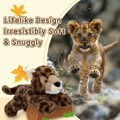 MorisMos 16 Inch Cheetah Stuffed Animal, Soft Cute Cub Plush, Wild Cheetah Animals Fun Gift for Boys, Girls, Kids