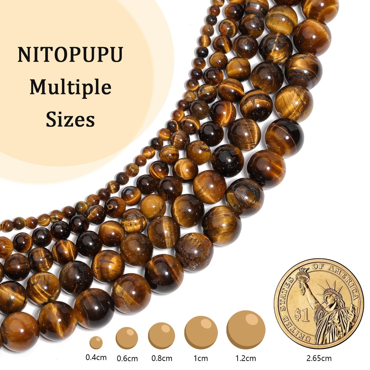 NITOPUPU 10mm 37pcs Smooth Amazonite Natural Stone Beads for Jewelry Making Supplies, Round Crystal Beads for Bracelets Necklace DIY Crafts