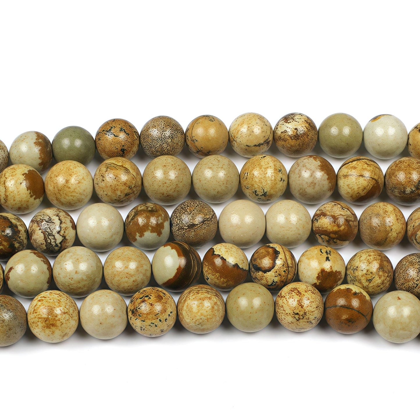 MJDCB AAA Natural Picture Beads Stone Beads for DIY Bracelet Making Strand 15" (10mm)