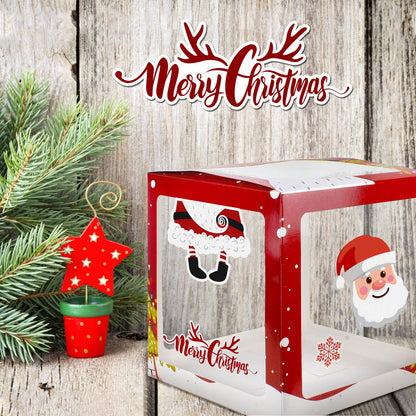 LINGTEER 4Pcs Merry Christmas Balloon Boxes Party Decorations - Perfect for Christmas New Year Holiday Fun Quick Party Decorations Gift Sign.