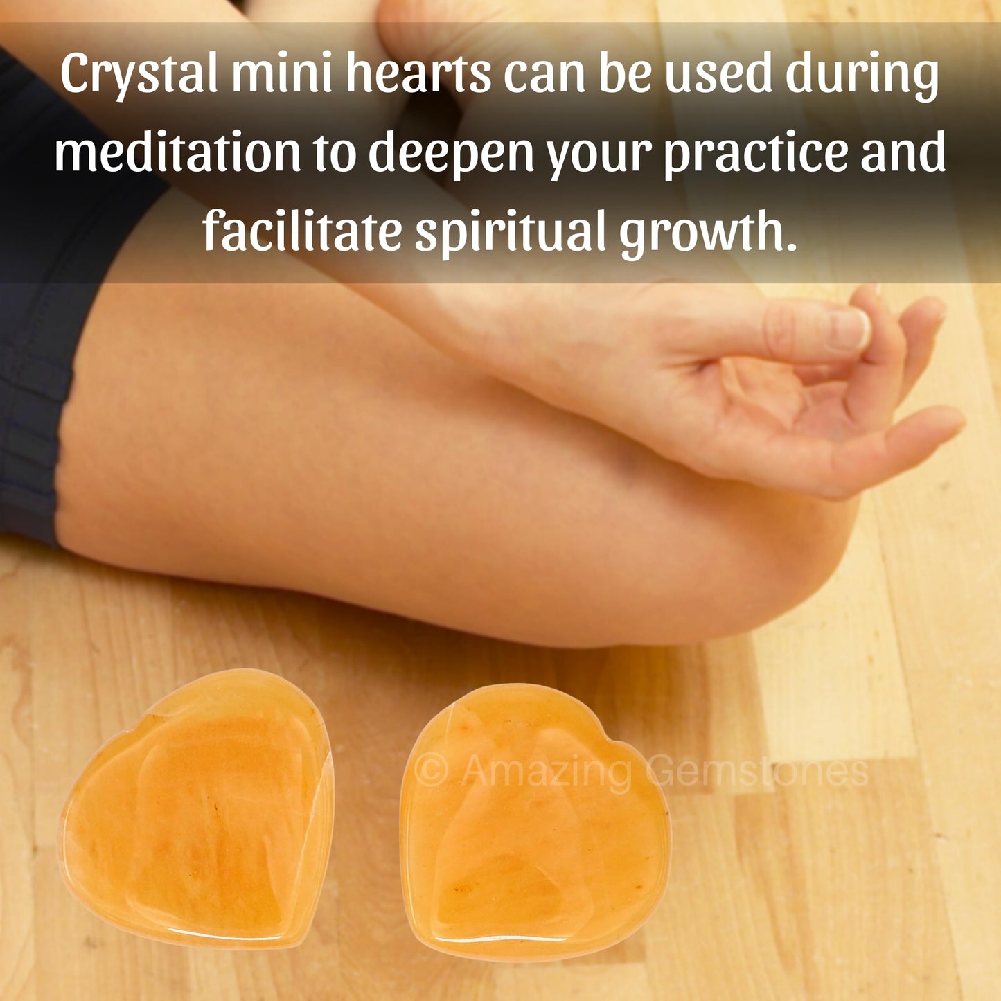 Amazing Gemstone Yellow Aventurine Stone Heart - Pack of 2 Crystal Heart Stones Rocks - Corazones De Piedra Crystals and Healing Stones Heart Shaped Crystal - Stocking Stuffers Gifts