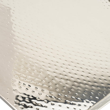 G.E.T. SSTPD-1915-MP Heavy-Duty Metal Serving/Ottoman Tray with Handles, 19" x 15", Mirror Polished Steel