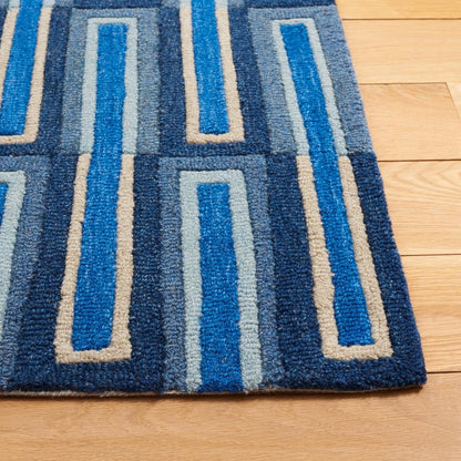 TTC THREAD & TEXTURE CARPET Hand Tufted Area Rug Soft Wool Carpet with Cotton Backing Elegant Home & Office Floor Décor Weight- (9 Pound) 3' x 5' (Rectangular) Blue1
