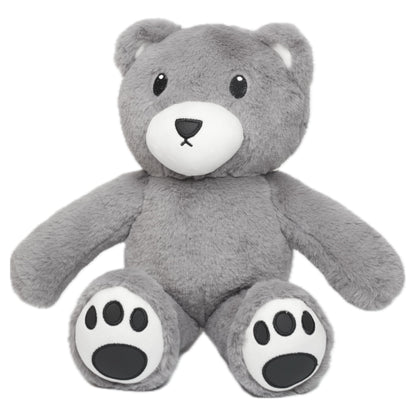 HUGWIMI Huggable Gray Teddy Bear, Soft Stuffed Plushie - Easter Gifts for Kids and Teen Girls, 16 Inches