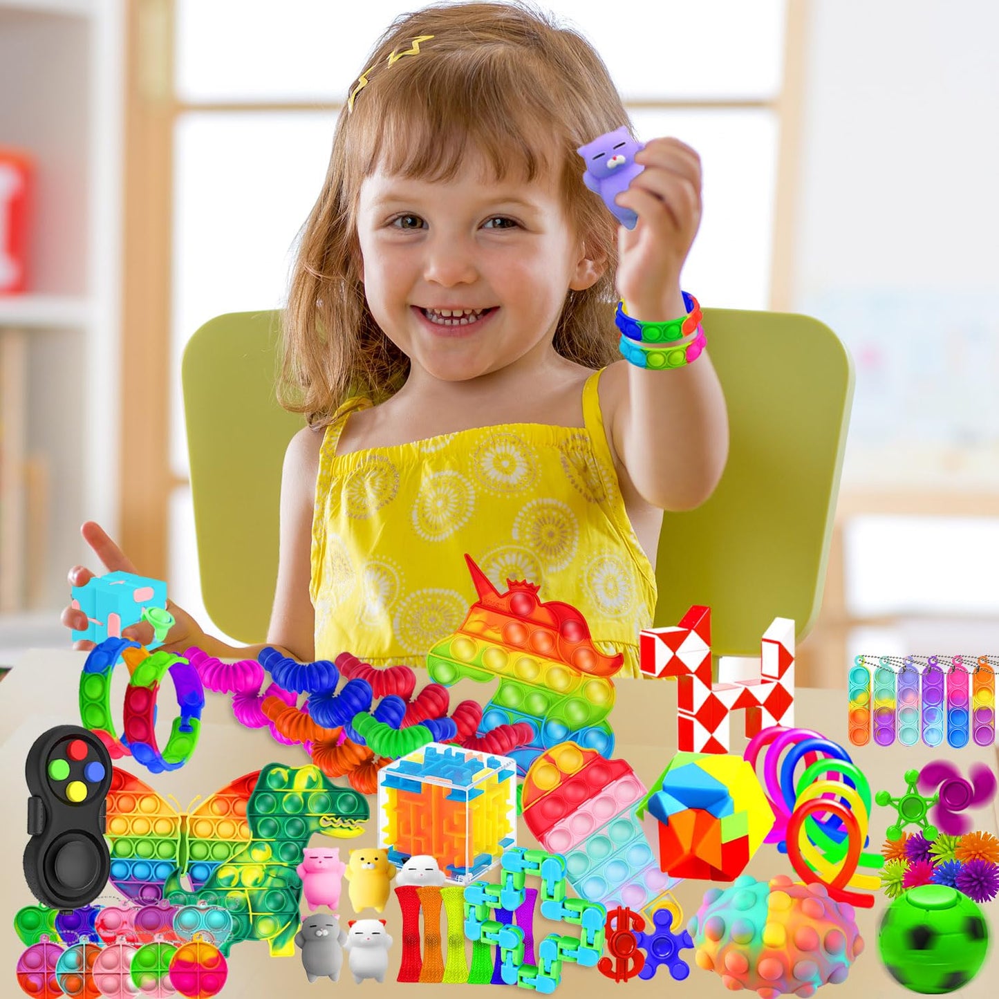 Fidget Toys, 120 Pack Party Favors for Kids 8-12 4-8, Sensory Toy for Autism Autistic Anxiety Children Boys Girls, Classroom Treasure Box Prizes Pinata Stocking Stuffers Gifts Carnival ADHD