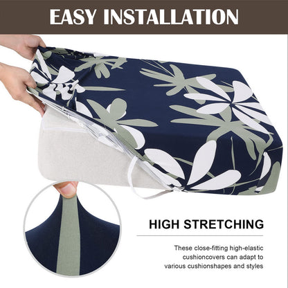 SearchI Stretch Printed Sofa Couch Cushion Covers Replacement Chair Cushion Slipcovers Sofa Seat Cover Furniture Protector Sofa Slipcover Soft with Elastic Bottom(Small,Leaf Dance)