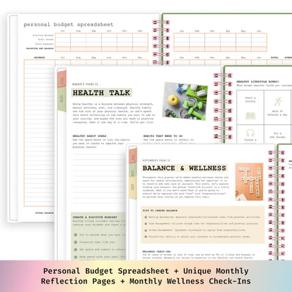 Blue Sky WAAV 2026-2027 Weekly and Monthly Academic Year Planner Calendar, July 2026 - June 2027, 5.875" x 8.625", Flexible Cover, Wirebound, Laminated Tabs, Storage Pocket, Includes 20 Extra Notes Pages, Michelle