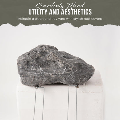 Fake Rock for Outdoor Garden Landscape Décor - Durable Faux Rock - 11.5 x 7.5 x 5.5 Inches