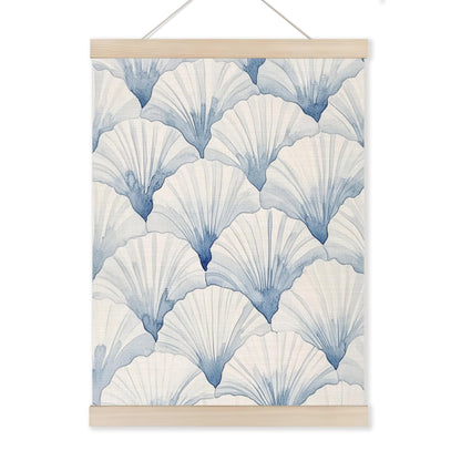 HUGANE Ocean Beach Wall Decor, Coastal Seashell Wall Art Poster, Coastal Beach Wall Decor, Ocean Wall Decor, Ocean Sea Shell Wall Decor Posters for Home Bedroom Living Room, 12x16 Inches