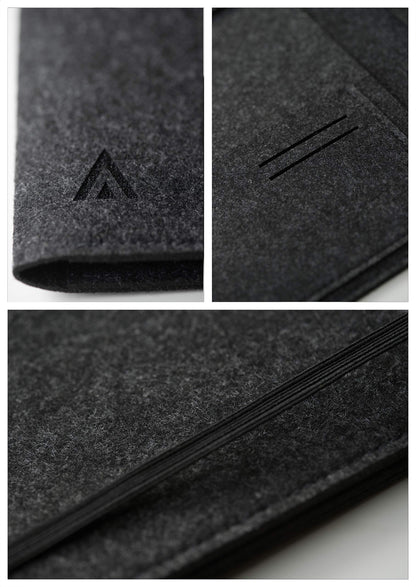 Eco-Friendly Folio Cover Compatible with Rocketbook, Moleskins, Notebooks and Journals - with Adjustable Pen Holder, Organizer Pockets, Business Card Holder - Letter Size 8.5 x 11(Carbon Gray)