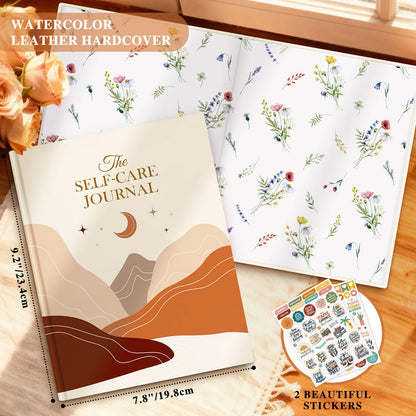 Lanpn Self Care Journal for Women, Self Love Guided Journals with Prompts, Daily Reflection Wellness & Gratitude Planner, 5 Minute Mental Health Notebook, Mindfulness Mood Log, 240 Pages