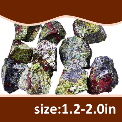 Raw Crystals, Large 1.2-2.0" Healing Crystal Natural Rough Stones for Intuition,Chakra,Meditation,Decoration,Polishing,Energy Work (Dragon Blood Stone, 3.5oz-1.2-2.0"raw Crystals)