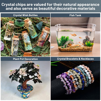 1.1lb Natural Crushed Blue Tiger Eye Crystal Tumbled Chips-Healing Crystals Chips Bulk, Crushed Crystal Gemstones for Crafts, Beautiful Package for Gift (Blue Tiger Eye)