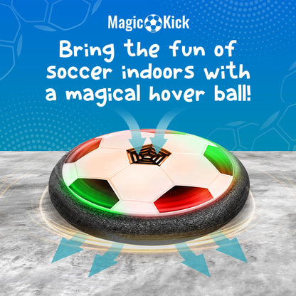 FREEZE2TRIM Magic Kick Hover Soccer Ball Indoor Kids Toys for Ages 8-13 - Light Up Soccer Ball with LED Lights & Air Cushion - Toys for Boys & Girls Ages 6-12, for 6, 7, 8, 9, 10 Year Old