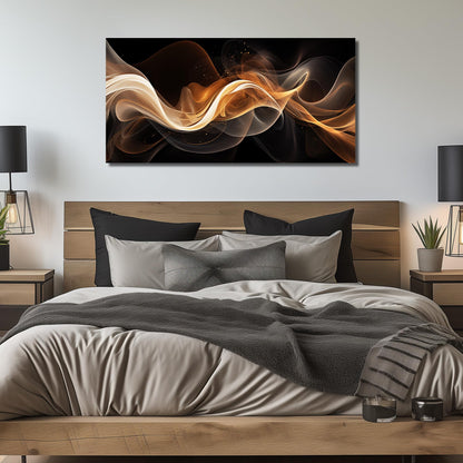 JuhaiArt Abstract Art Prints Bedroom Gold Wall Decor Black Wall Picture for Living Room Home Office 29" x 59" Lines Poster Artwork