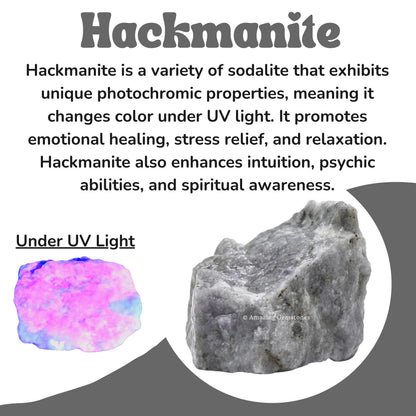 Amazing Gemstone Hackmanite Raw Crystals and Healing Stones, Natural Rocks For Tumbling - DIY Raw Stones And Crystals (1 Piece)