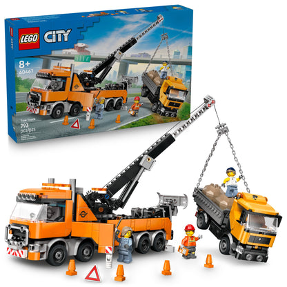 LEGO City Heavy-Duty Recovery Tow Truck with Crane Building Toy - Dump & Tow Truck Toys for Boys & Girls, Ages 8+ - Pretend Play Set for Kids - Gift Idea for Birthdays & Holidays - 60467